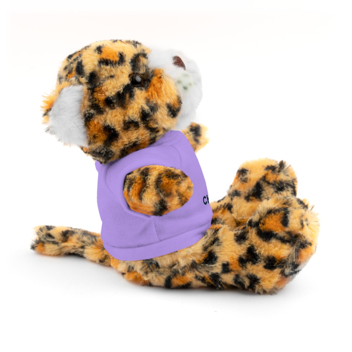 Chill Vibes™ Stuffed Animal, Cute Gift for Kids, Plush Toy with Tee, Birthday Present, Cozy Home Decor, Baby Shower Gift