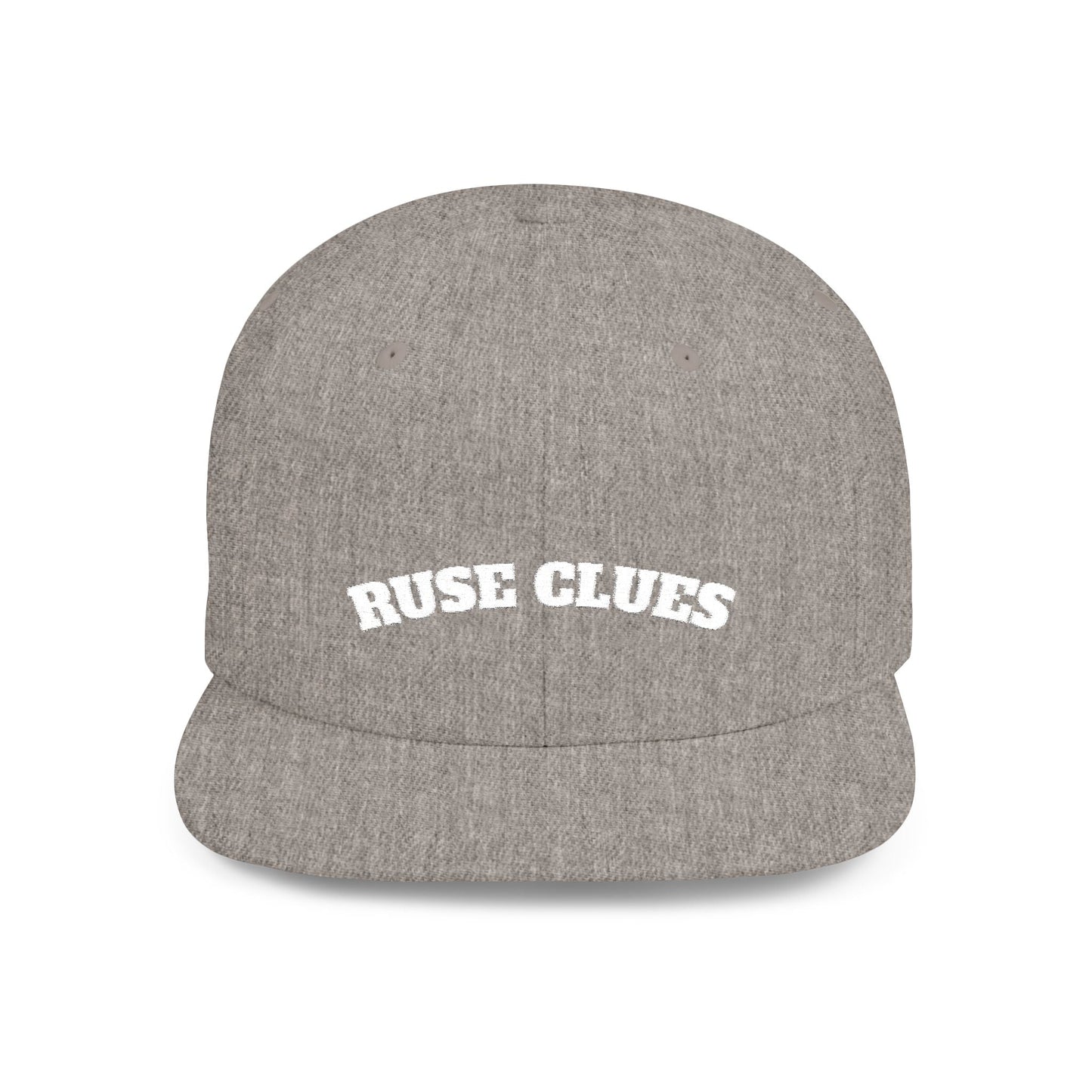 Stylish Flat Bill Snapback Ruse Clues® Hat, Trucker Cap for Outdoor Adventures, Casual Wear, Gift for Him, Summer Fashion Accessory