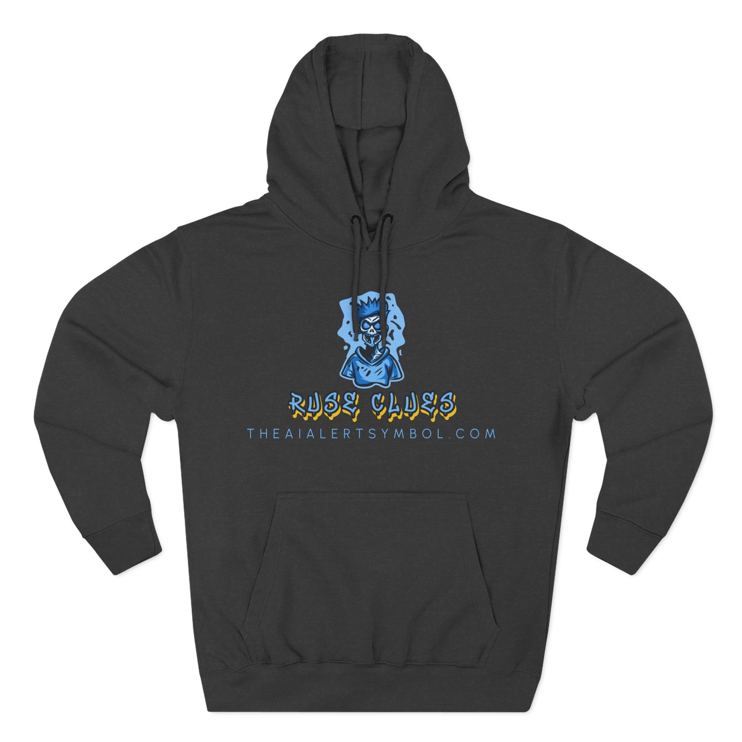 Ruse Clues® Hoodie — Blue Graphic Fleece Pullover