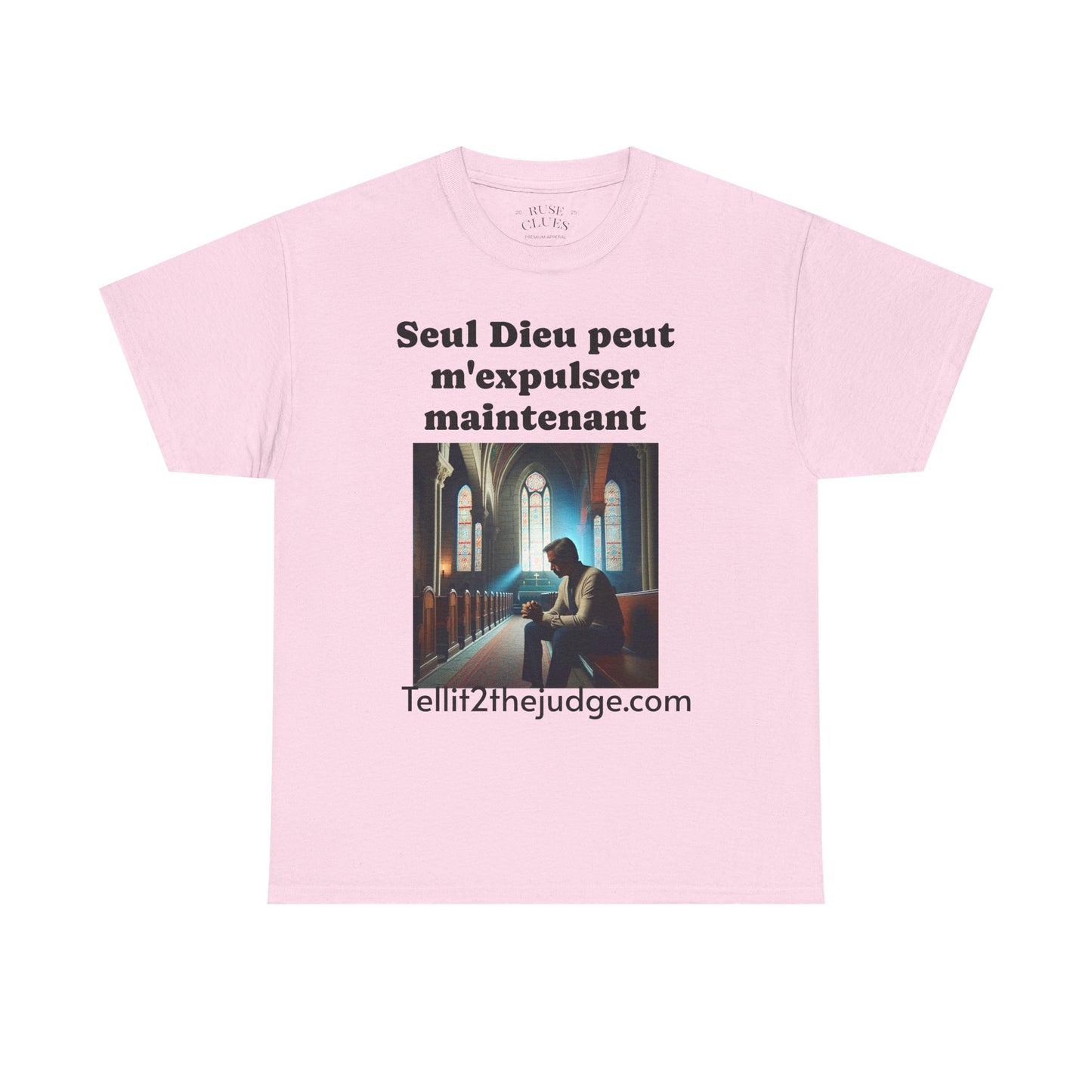 Unisex Heavy Cotton Only God Can Deport Me Now in French "Tellit2thejudge.com" Tee, Faith-Based Shirt, Comfortable Everyday Wear, Perfect for Gifting, Spiritual [...]