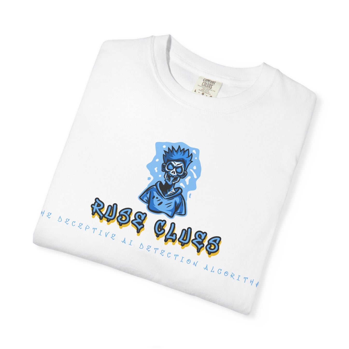 Unisex Garment-Dyed Ruse Clues™ T-shirt - Casual Style for Everyday Wear, Perfect Gift for Music Lovers, Summer Vibe, Graphic Tee