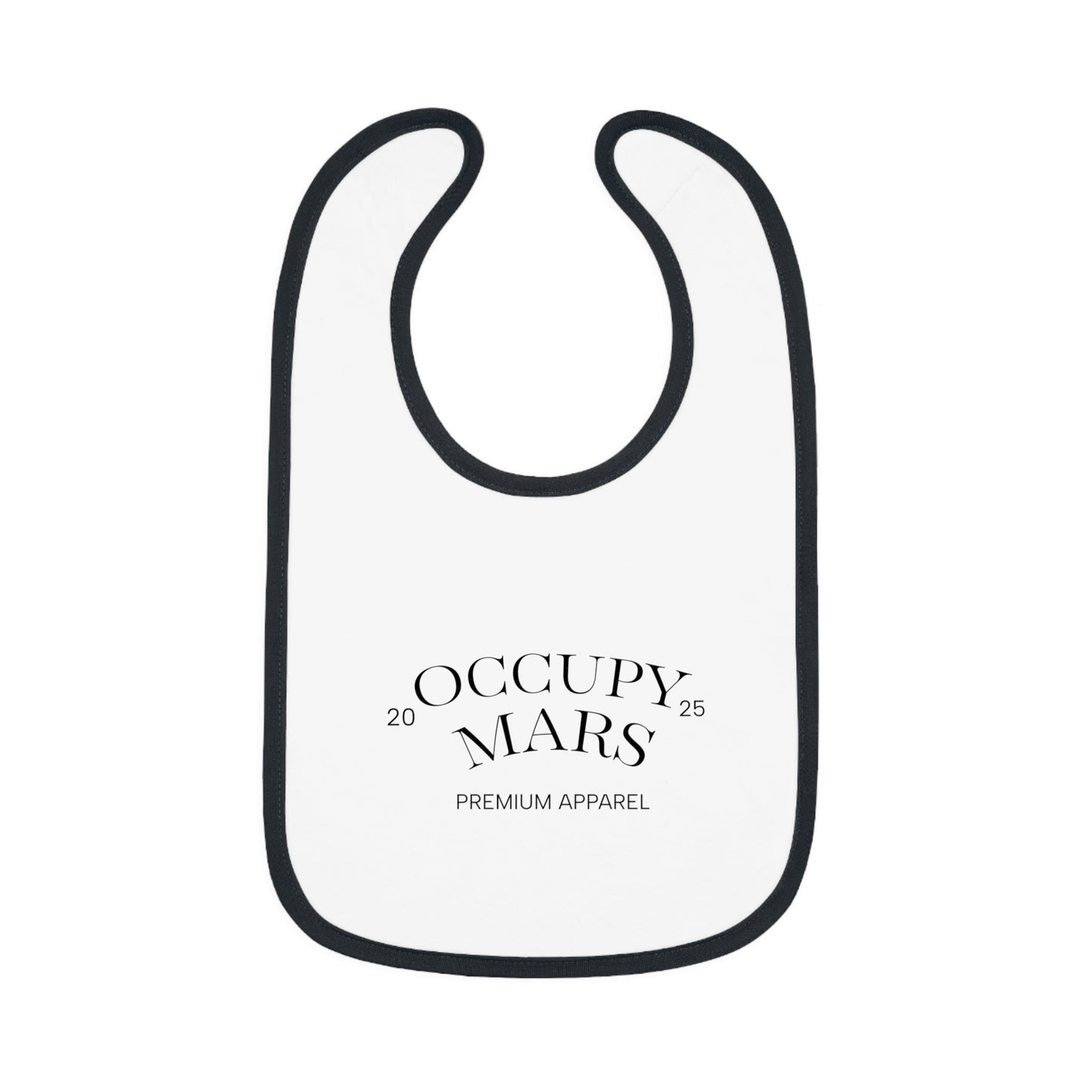 OCCUPY MARS™ Baby Space-Themed Apparel Bib, Cute Bib for Infants, Gift for New Parents, Unique Baby Shower Gift, Stylish Feeding Bib