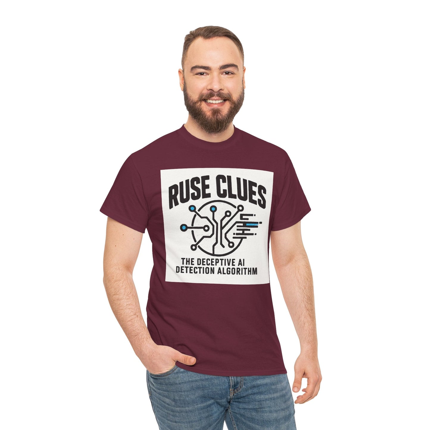 Ruse Clues® AI Detection Tee - Unisex Heavy Cotton T-Shirt