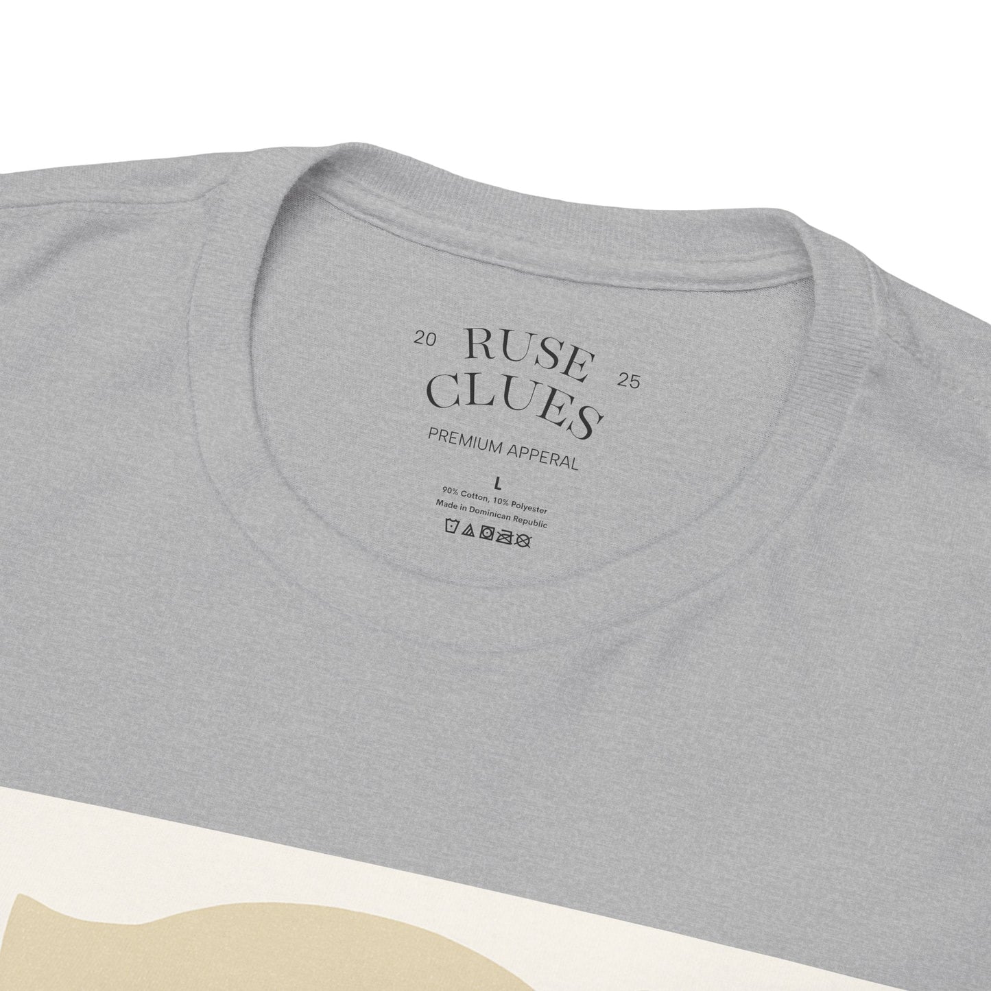 Deceptive AI Unisex Heavy Cotton Ruse Clues® Tee - Bold Graphic Tee for Tech Enthusiasts