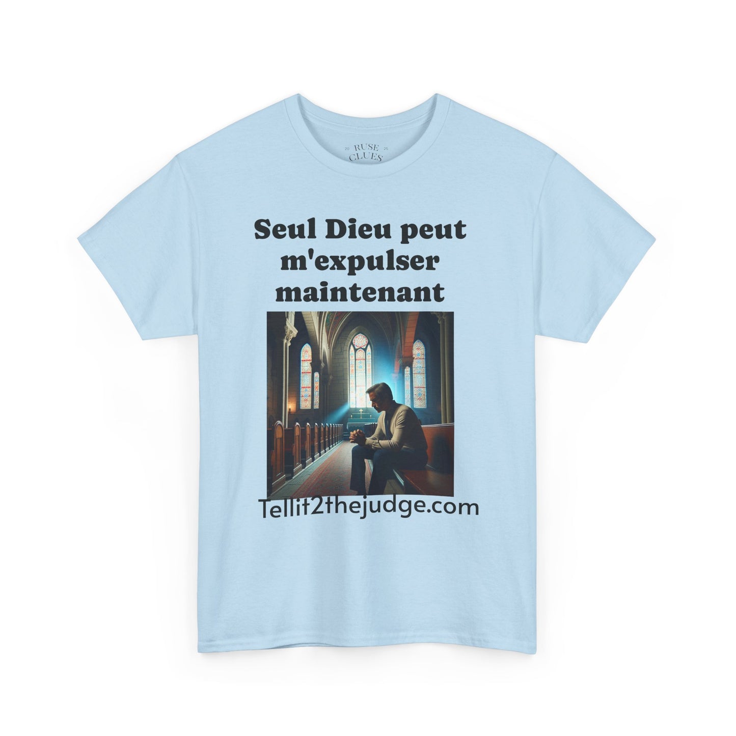 Unisex Heavy Cotton Only God Can Deport Me Now in French "Tellit2thejudge.com" Tee, Faith-Based Shirt, Comfortable Everyday Wear, Perfect for Gifting, Spiritual [...]