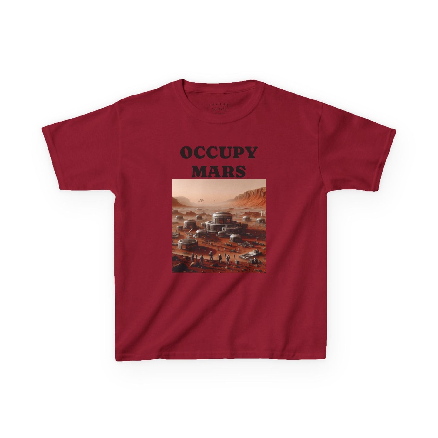 Occupy Mars™ Kids' Graphic Tee | Fun Space Tee, Cute Gift for Kids, Science Lovers, Casual Wear, Birthday Gift, Educational Apparel