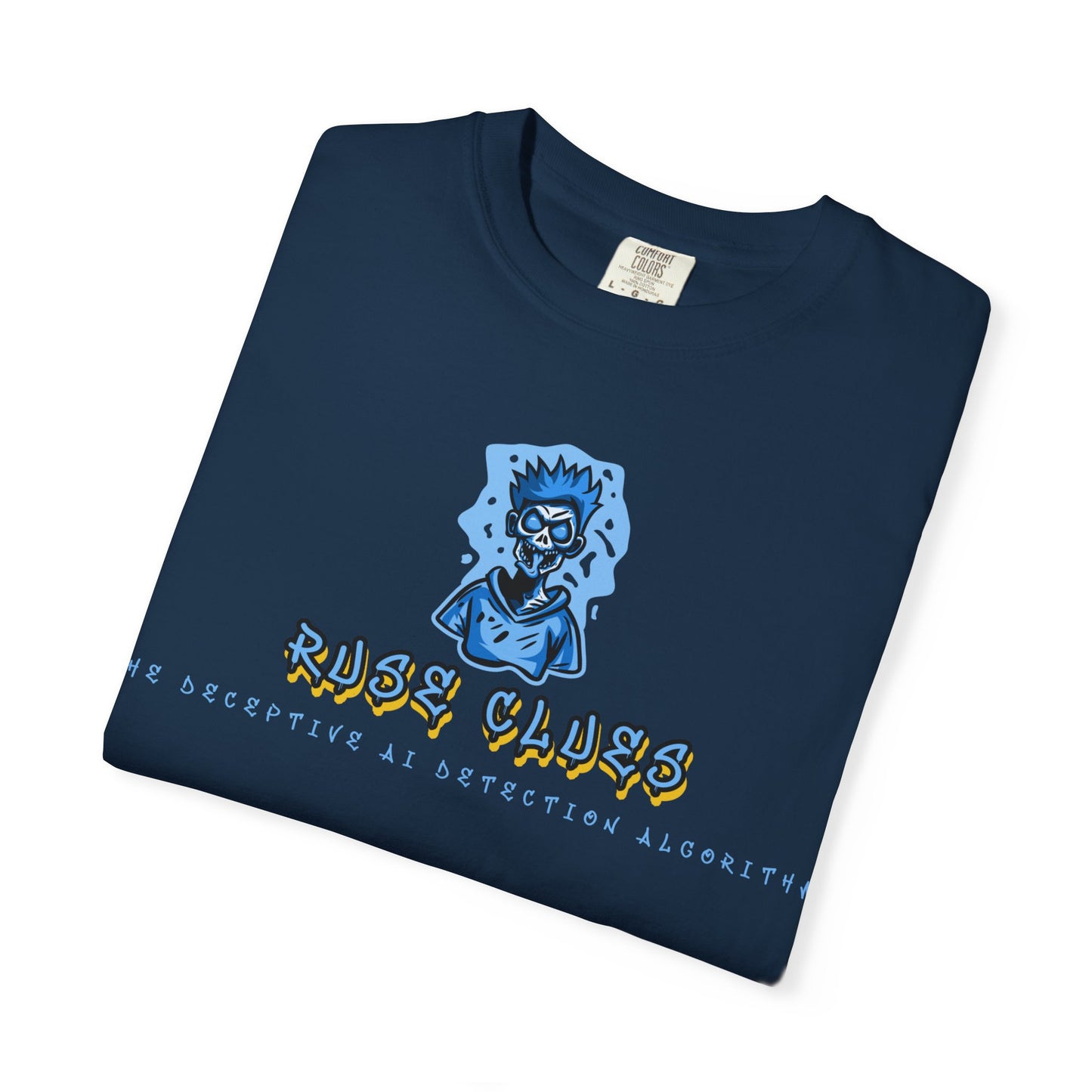 Unisex Garment-Dyed Ruse Clues™ T-shirt - Casual Style for Everyday Wear, Perfect Gift for Music Lovers, Summer Vibe, Graphic Tee