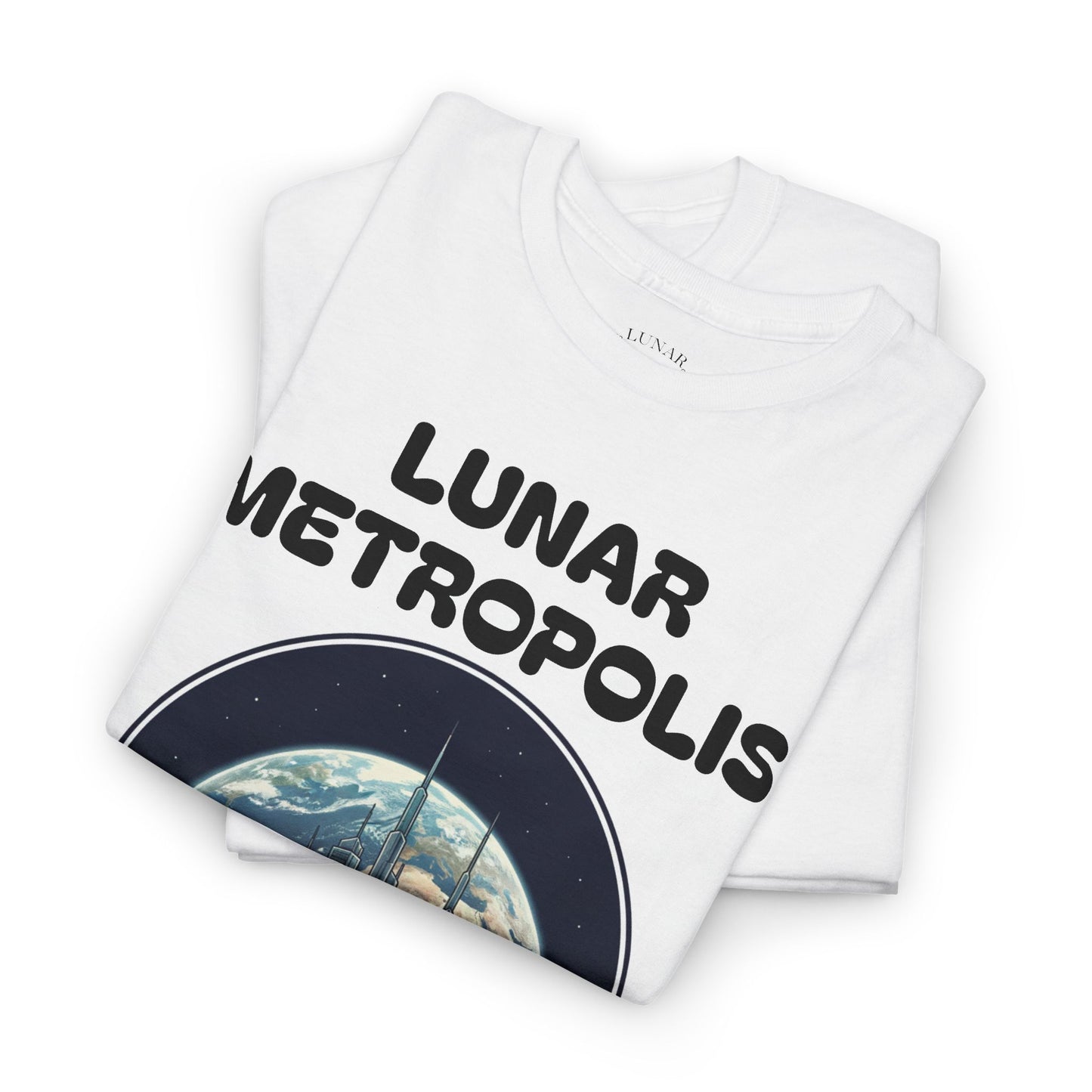 Lunar Metropolis™ Tee — Retro Sci‑Fi Moon City Graphic T‑Shirt