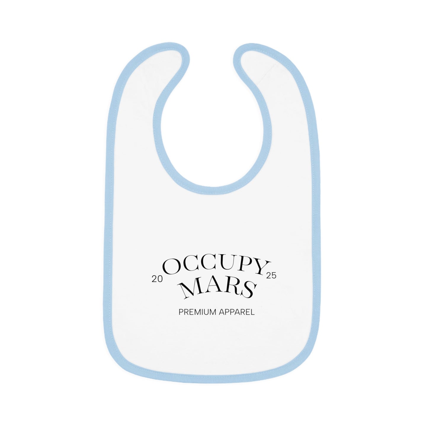 OCCUPY MARS™ Baby Space-Themed Apparel Bib, Cute Bib for Infants, Gift for New Parents, Unique Baby Shower Gift, Stylish Feeding Bib