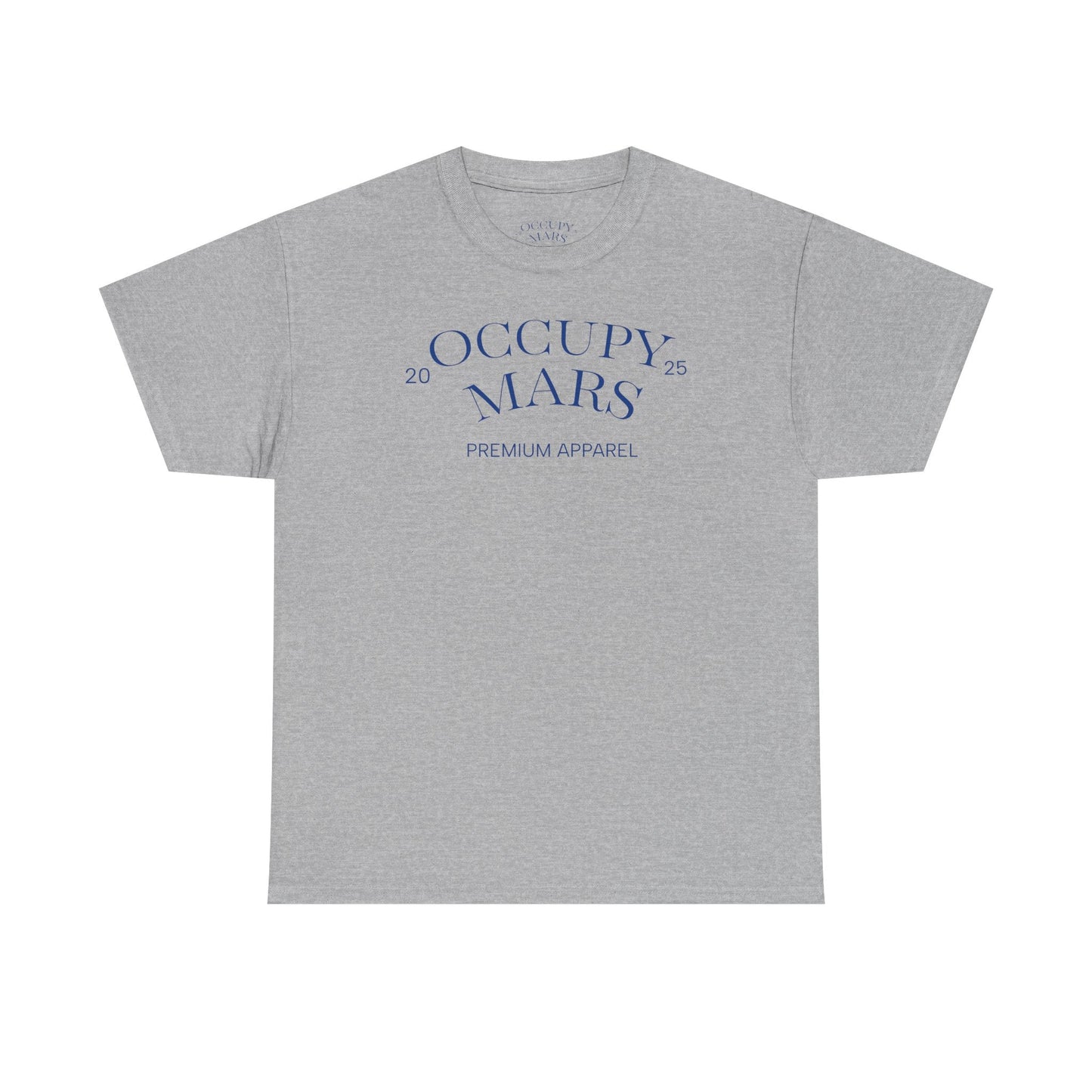 Unisex Occupy Mars™ Tee, Space Lover Gift, Blue Font, Trendy Cotton T-Shirt, Casual Wear, Unique Graphic Tee