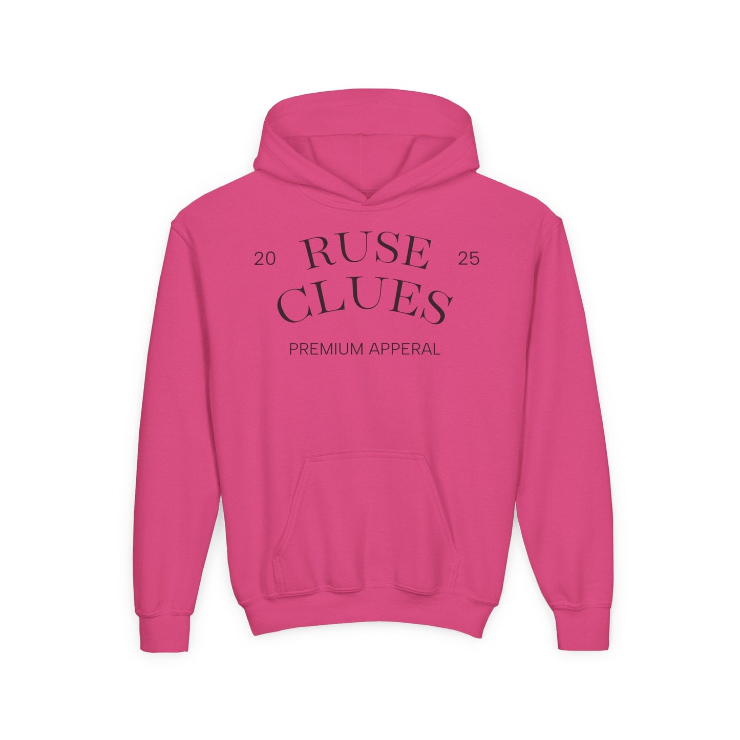 Youth Heavy Blend Ruse Clues® Sweatshirt, Cozy Hoodie, Gift for Teens, Casual Wear, Unisex Hooded Sweatshirt