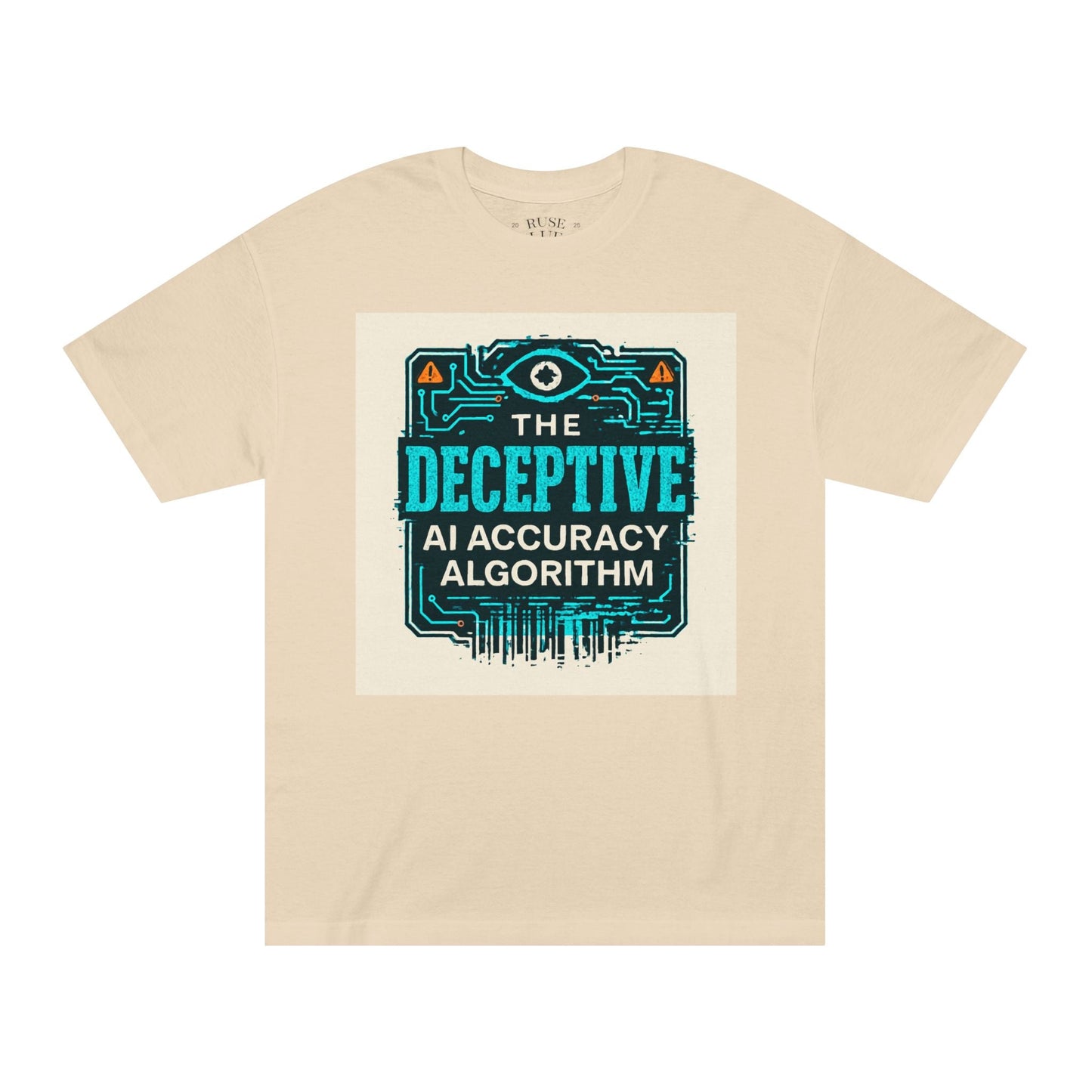 The Deceptive AI Accuracy Algorithm Ruse Clues® Tee — Tech T‑Shirt