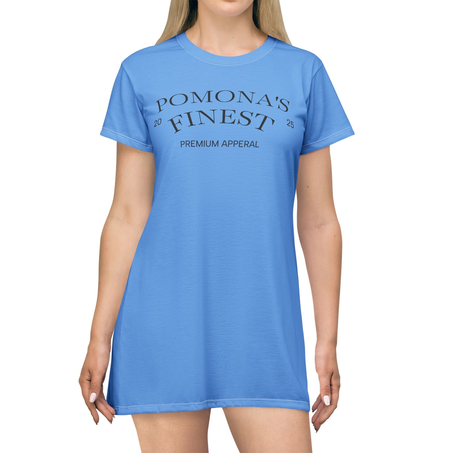 Pomona Finest™ T-Shirt Dress, Comfortable Casual Outfit, Summer Dress, Stylish Lounge Wear, Gift for Trendsetters
