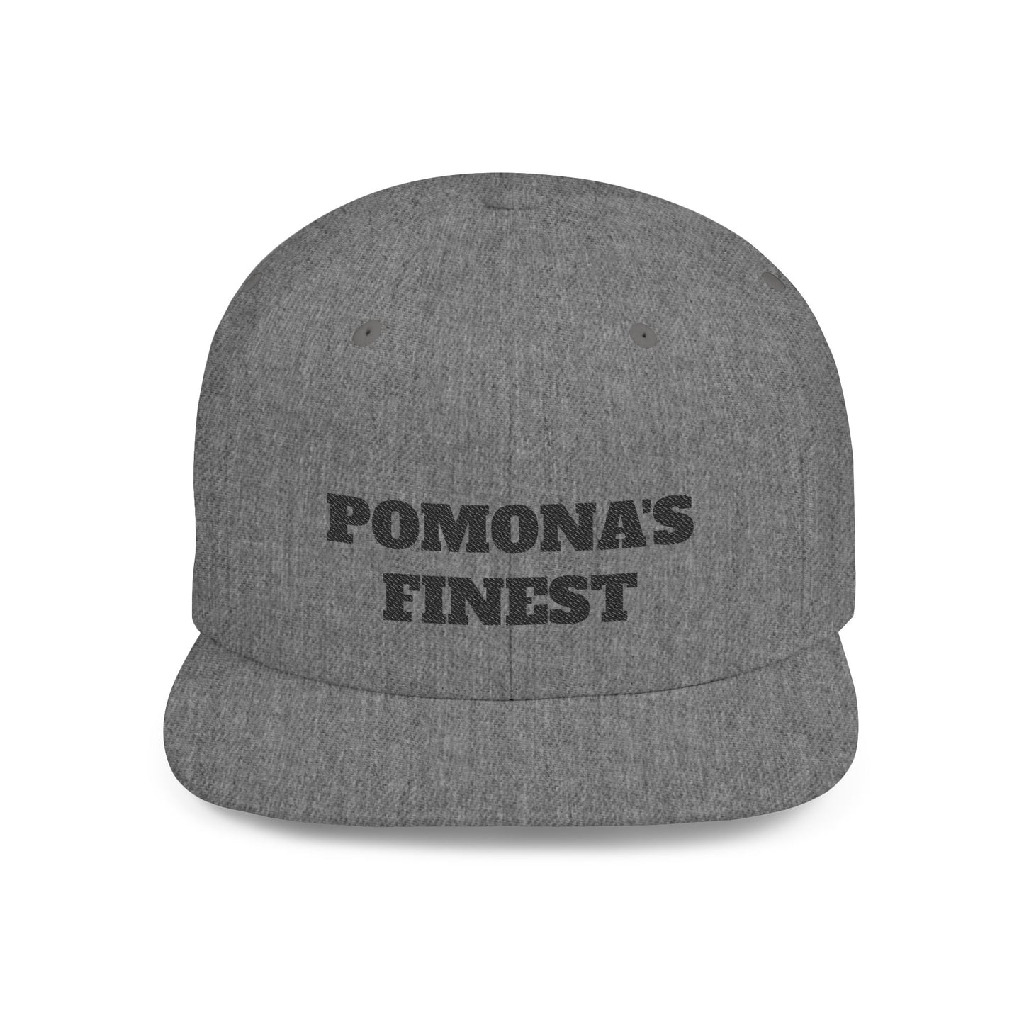 Stylish Flat Bill Pomona's Finest™ Snapback Hat - Perfect Gift for Hikers, Streetwear Enthusiasts, or Casual Outings, Cool Design, Summer Fashion