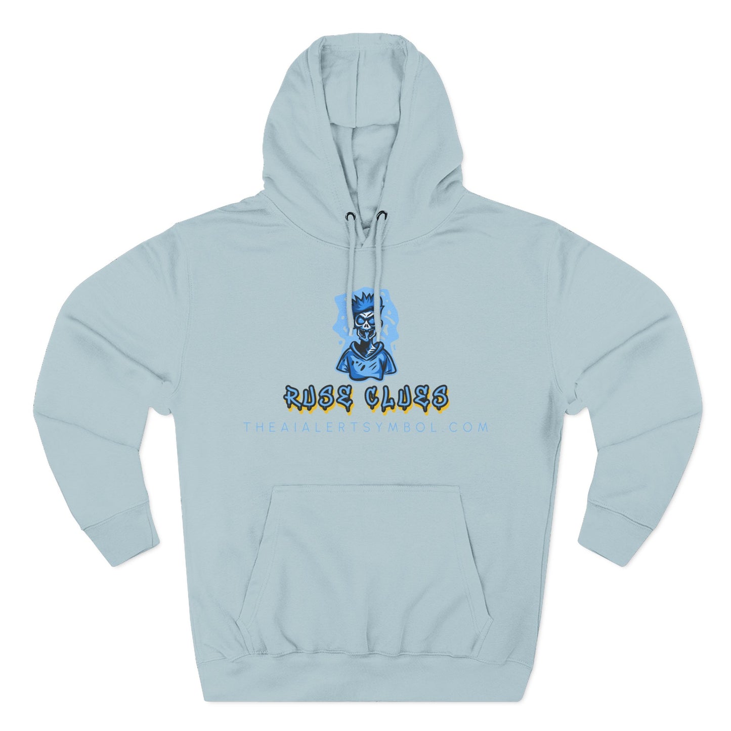 Ruse Clues® Hoodie — Blue Graphic Fleece Pullover