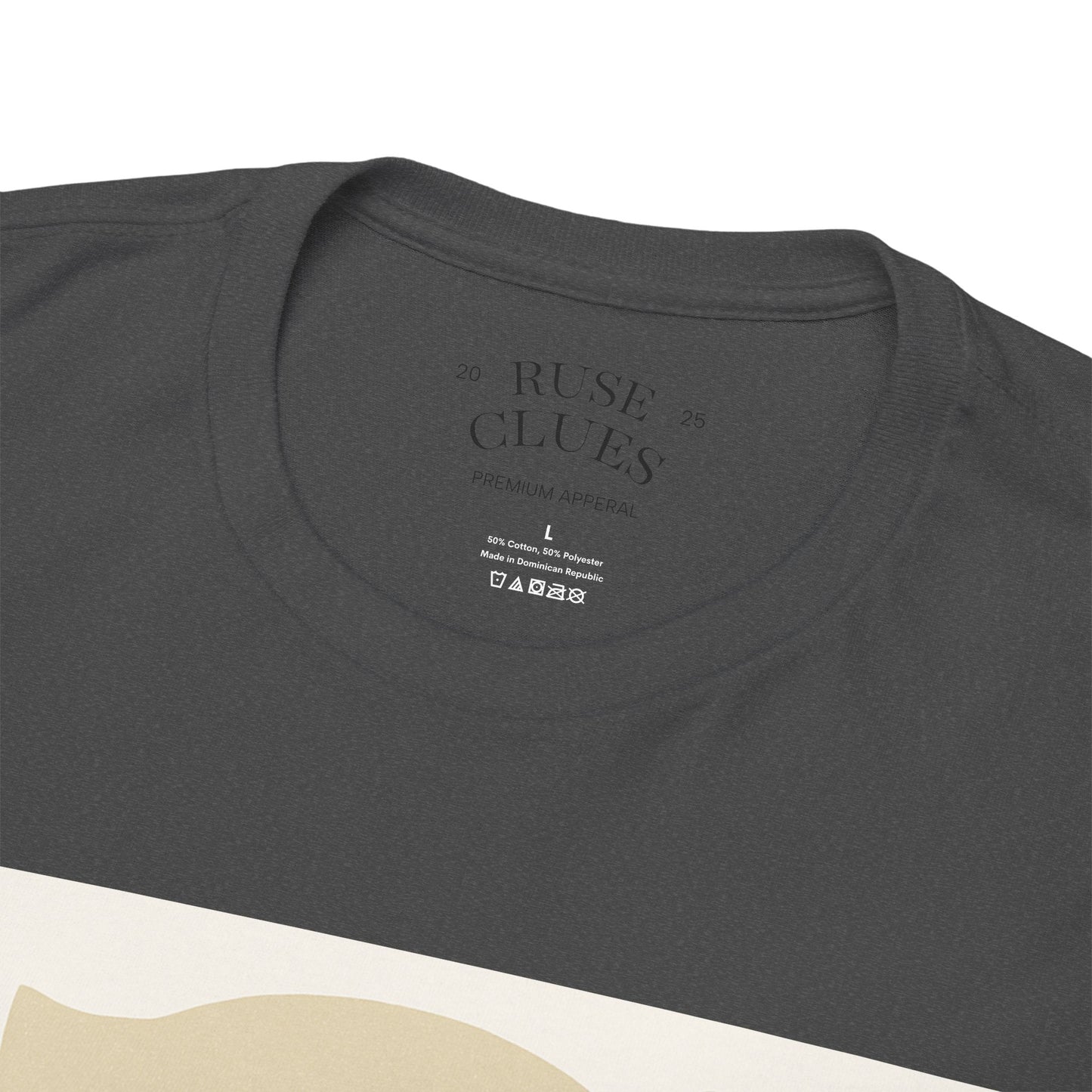 Deceptive AI Unisex Heavy Cotton Ruse Clues® Tee - Bold Graphic Tee for Tech Enthusiasts