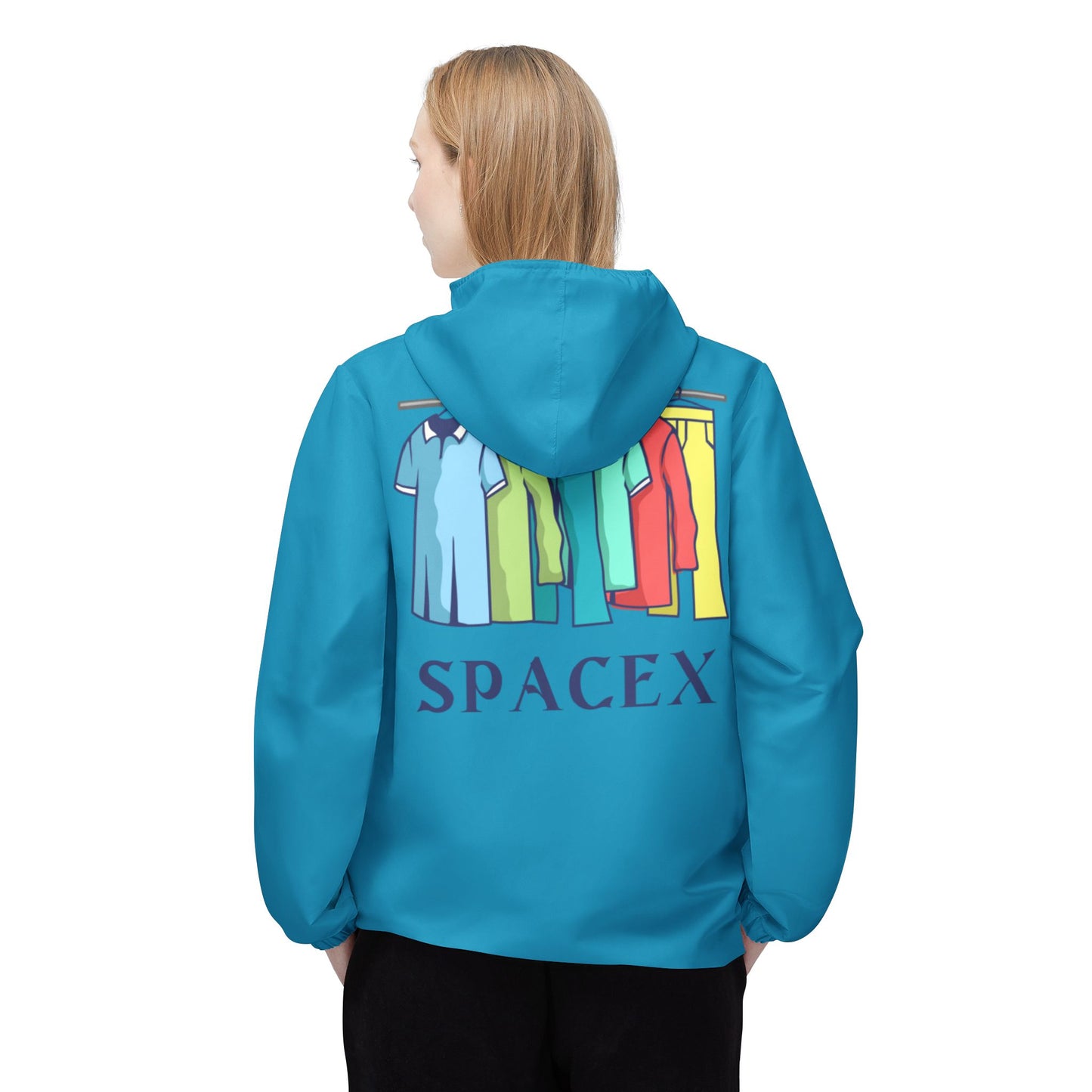 SpaceX™ Windbreaker Jacket | Lightweight Fashion Coat, Casual Outerwear, Rain Jacket, Stylish Windbreaker