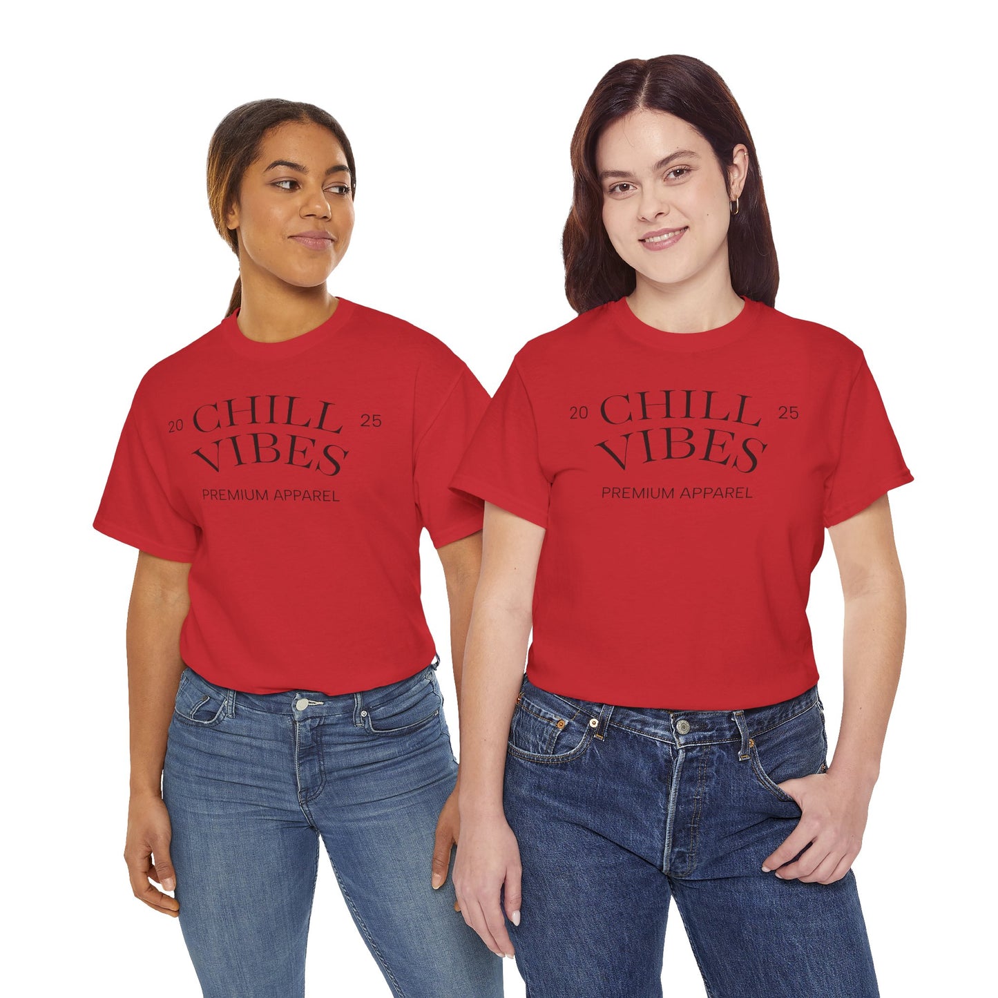 Chill Vibes™ Unisex Heavy Cotton Tee, Relaxed Wear, Casual Outfit, Gift for Friends, Everyday Style, Chill Apparel