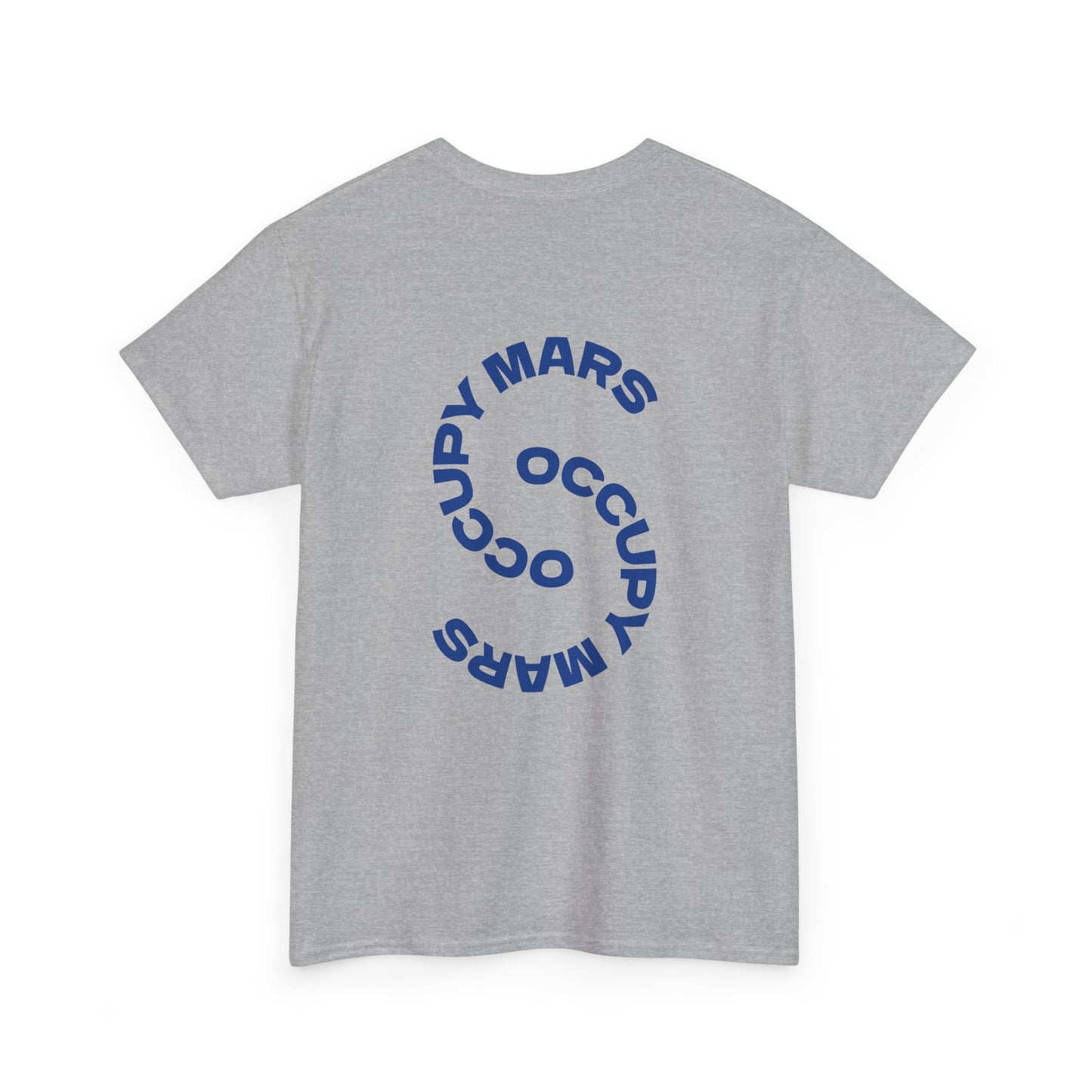 Unisex Heavy Cotton Occupy Mars™ Tee | Trendy Graphic Tee, Space T-Shirt, Casual Outfit, Gift for Science Lovers, Everyday Wear
