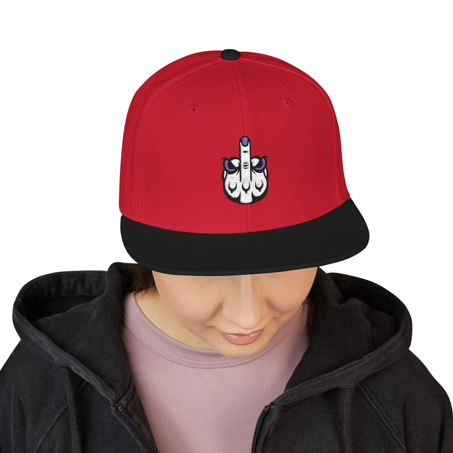 Lunar Metropolis™ Snapback Hat – Blue & White Floral Logo Cap