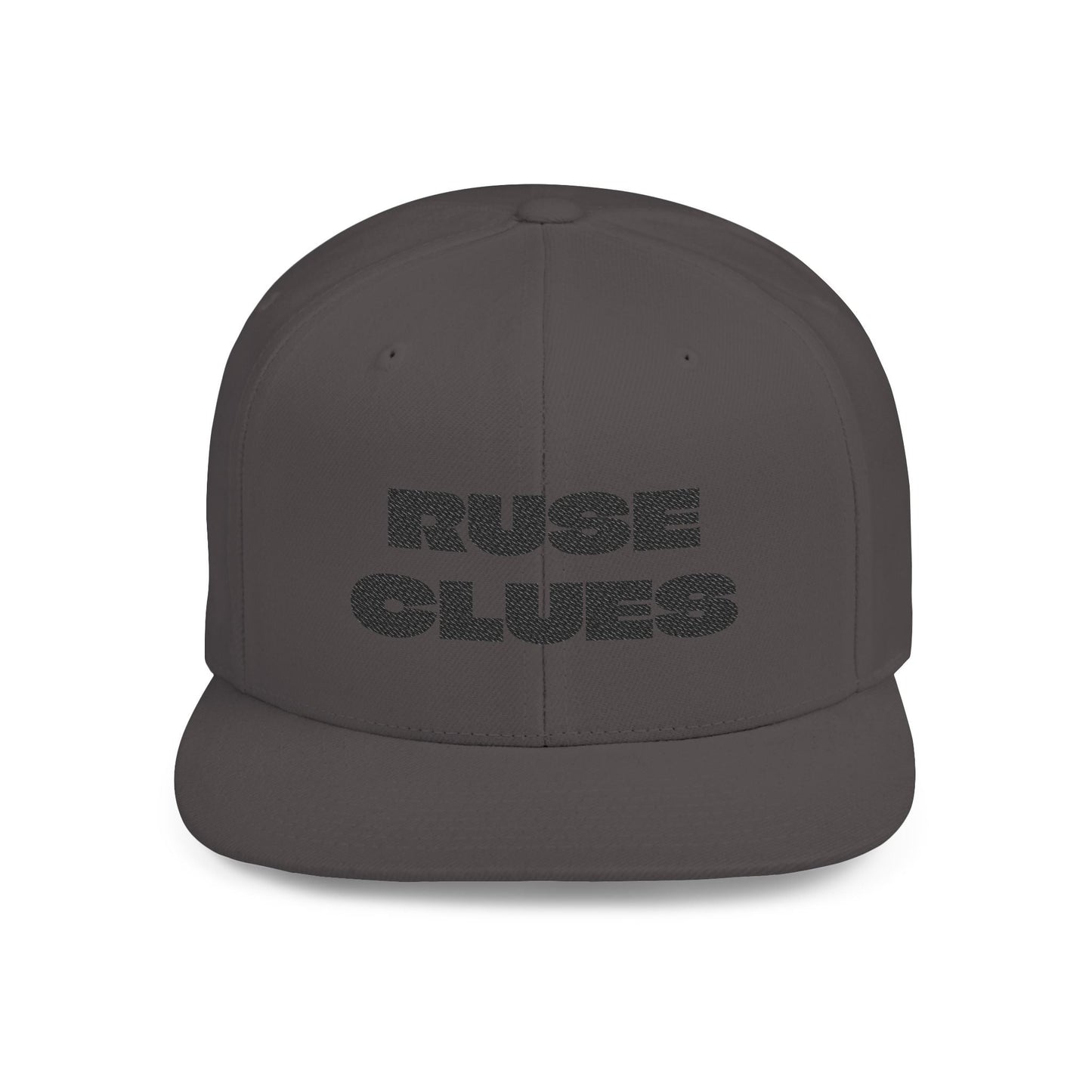 Stylish Flat Bill Snapback Ruse Clues® Hat, Trendy Baseball Cap, Urban Streetwear Accessory, Perfect Gift for Men & Women