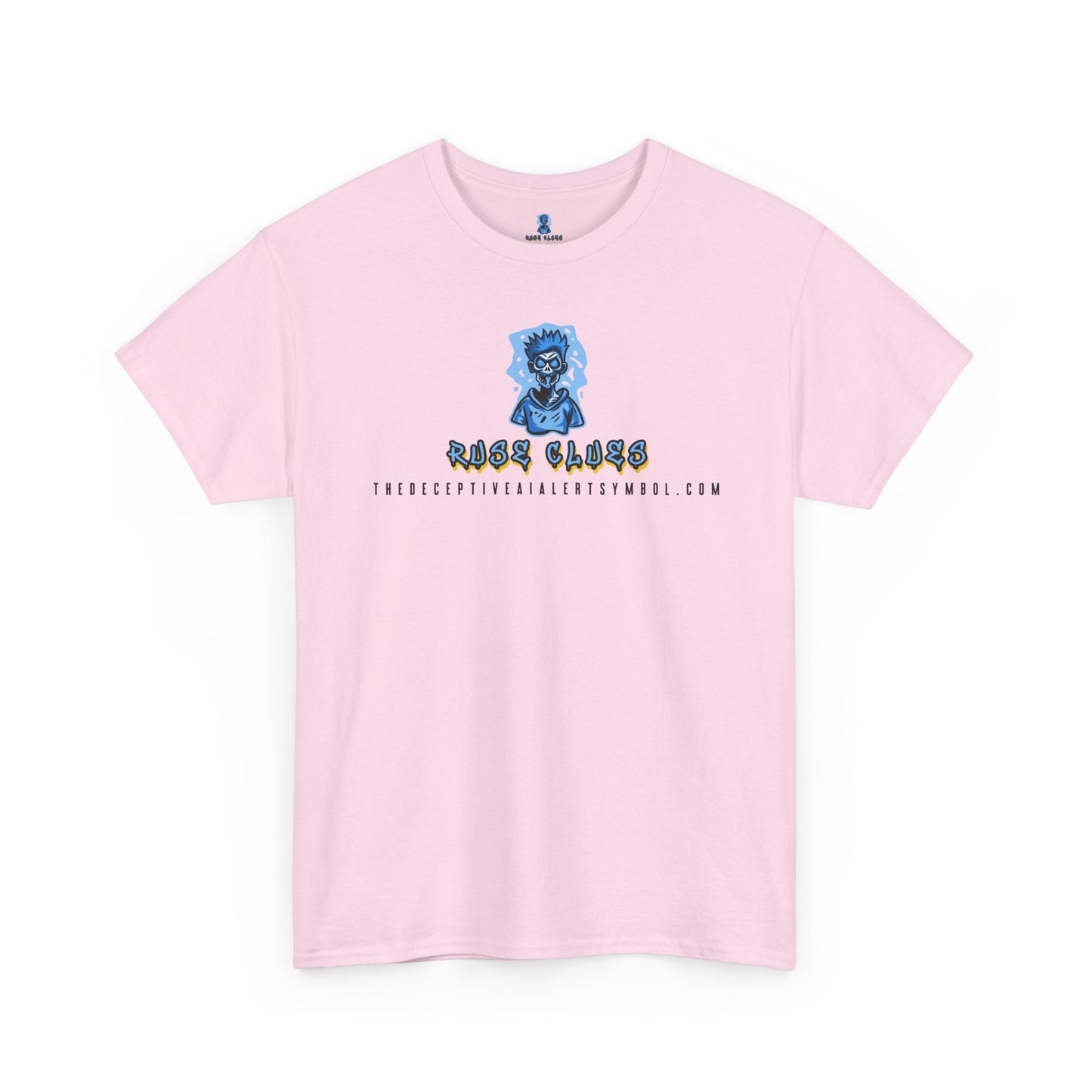Ruse Clues® TheDeceptiveAIAlertSymbol.com™ Screaming Zombie logo Tee
