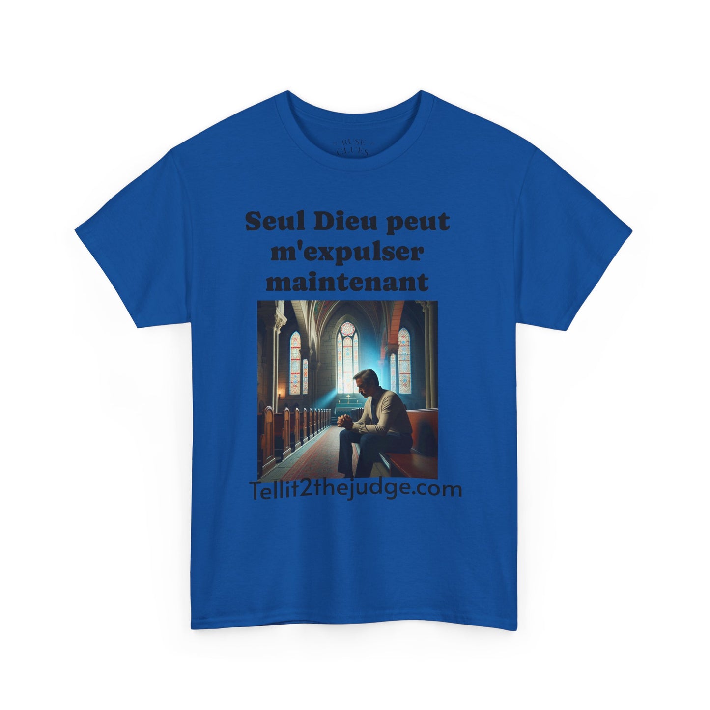 Unisex Heavy Cotton Only God Can Deport Me Now in French "Tellit2thejudge.com" Tee, Faith-Based Shirt, Comfortable Everyday Wear, Perfect for Gifting, Spiritual [...]